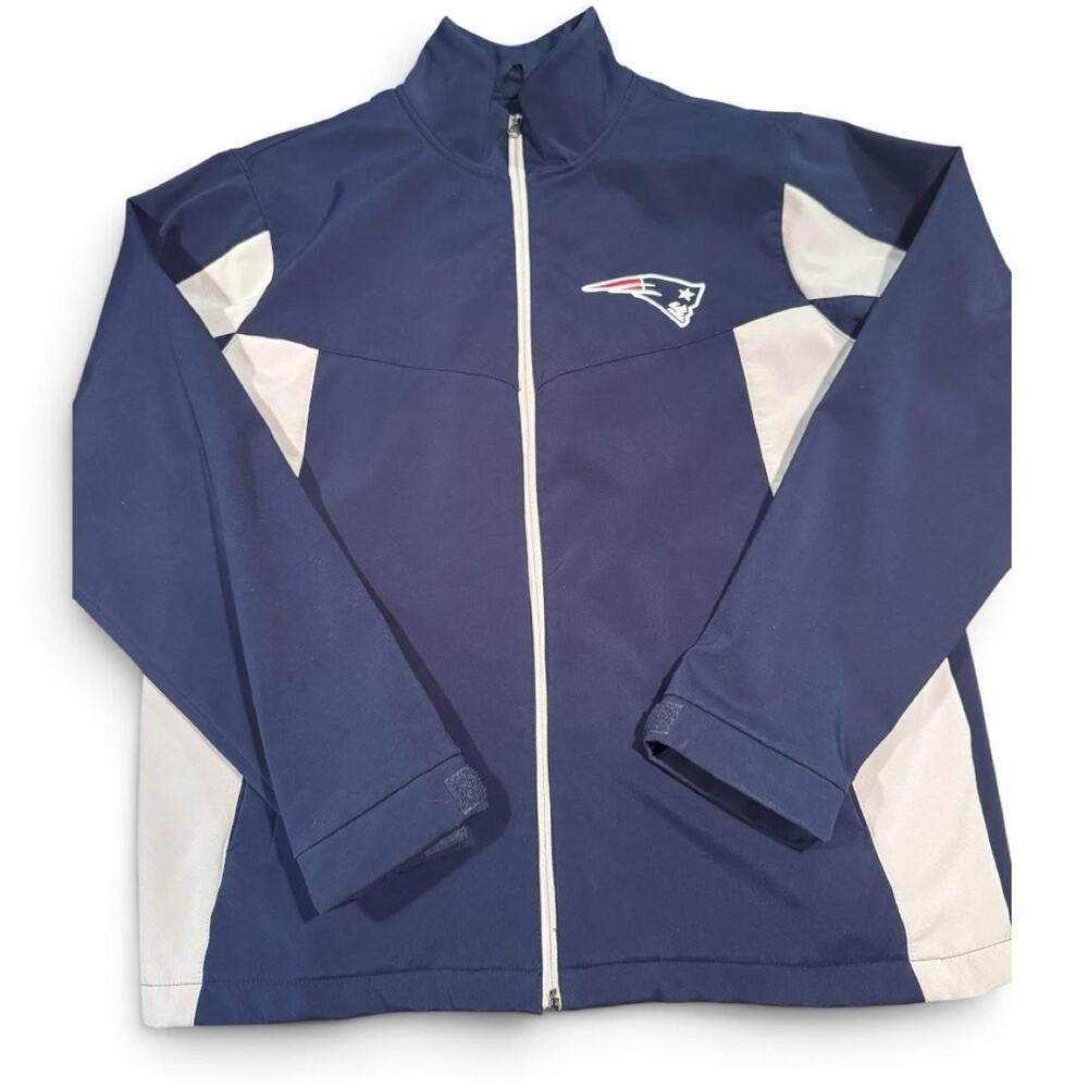 New England Patriots NFL Full Zip Sideline Jacket Navy Men’s XL